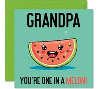 Birthday Cards for Grandpa In A Melon - Funny Happy Birthday Card for Grandpa from Grandson Granddaughter, 145mm Joke Greeting Cards Men Him