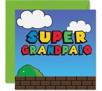Birthday Cards for Grandpa - Super Grandpaio - Funny Happy Birthday Card for Grandpa from Grandson Granddaughter, 145mm Joke Greeting Cards Men Him