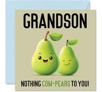 Birthday Cards for Grandson - Nothing Com-Pears - Funny Happy Birthday Card for Grandson from Grandparents, 145mm Joke Greeting Cards Men Him