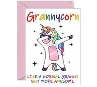 Birthday Cards for Granny - Grannycorn - Granny Mothers Day Card from Grandson Granddaughter, Happy Birthday Granny, Gran Unicorn Birthday Card, A5 Seasonal Granny Funny Greeting Cards
