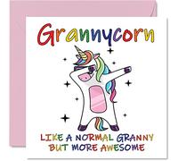 Mothers Day Cards for Granny - Grannycorn - Granny Mothers Day Card from Grandson Granddaughter, Happy Birthday Granny, Gran Unicorn Card, 145mm Seasonal Funny Greeting Cards