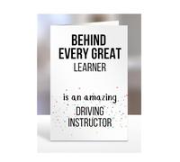 Birthday cards for Learner from Driving Instructor, Gifts for Him, Her, Men, Women, Presents for Christmas, Behind Every Great An Amazing, Cute, A5-255b_160