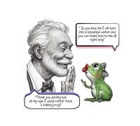 Birthday Cards for Men | Dad, Brother, Uncle, Friend, Grandad. Male Birthday Card. Rude Birthday Card for men With an Elegant Frog Design. 14.8cm square.