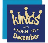 Birthday Cards for Men Him, Kings Are Born In December