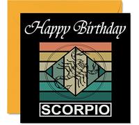 Birthday Cards for Men Women - Star Sign Zodiac Scorpio - Fun Birthday Card for Mum Dad Brother Sister Son Daughter Nan Grandad, 145mm Greeting Cards, Joke Humour Bday Cards