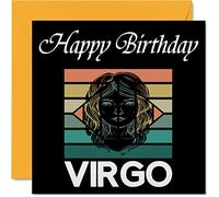 Birthday Cards for Men Women - Star Sign Zodiac Virgo - Fun Birthday Card for Mum Dad Brother Sister Son Daughter Nan Grandad, 145mm Greeting Cards, Joke Humour Bday Cards