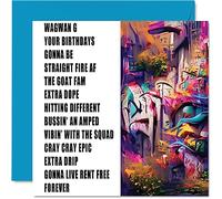Birthday Cards for Men & Women - Straight Fire AF - Birthday Card for Sister Brother Friend Bestie Work Colleague, 145mm Greeting Cards