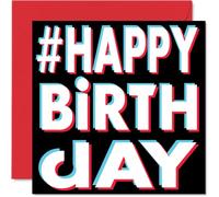Birthday Cards for Men & Women - Tiktok Famous - Happy Birthday Cards for Social Media Meme Lovers Gifts, 145mm Greeting All Occasions Kids or Adult