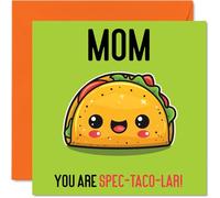 Birthday Cards for Mom - Spec-Taco-lar - Funny Happy Birthday Card for Mom from Son Daughter, Mother's Day Card Mother, 145mm Joke Greeting Cards Women Her