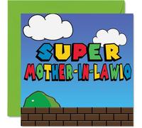 Birthday Cards for Mother in Law - Super Mother-in-Lawio - Funny Happy Birthday Card for Mother-in-Law from Son Daughter in Law, Mothers Day Card Mum, 145mm Joke Greeting Cards Women