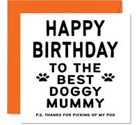 Birthday Cards for Mum from the Dog - Best Dog Mummy - Birthday Card from for Mum, Funny Mum Gifts, 145mm Joke Happy Mother's Day Greeting Cards Gift Mummy Mom Mama