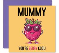 Birthday Cards for Mummy - Berry Cool - Funny Happy Birthday Card for Mummy from Son Daughter, Mother's Day Card Mother, 145mm Joke Greeting Cards Women Her