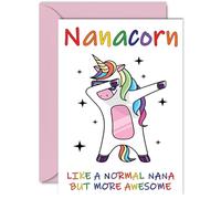 Birthday Cards for Nana - Nanacorn - Nana Mothers Day Card from Granddaughter Grandson, Happy Birthday Nana, Nan Unicorn Card, A5 Seasonal Nannie Nanna Funny Greeting Cards