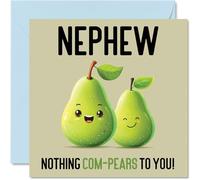 Birthday Cards for Nephew - Nothing Com-Pears - Funny Happy Birthday Card for Nephew from Uncle Auntie Aunt, 145mm Joke Greeting Cards Men Him