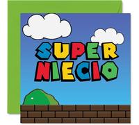 Birthday Cards for Niece - Super Niecio - Funny Happy Birthday Card for Niece from Uncle Auntie Aunt, 145mm Joke Greeting Cards Women Her