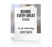 Birthday cards for School from Caretaker, Gifts for Him, Her, Men, Women, Presents for Christmas, Behind Every Great An Amazing, Cute, A5-255b_273