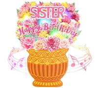 Birthday Cards for Sister with Music and Lights