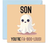 Birthday Cards for Son - Fa-Boo-Lous - Funny Happy Birthday Card for Son from Mum Dad, 145mm Joke Greeting Cards Men Him