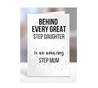 Birthday cards for Step Daughter from Step Mum, Gifts for Him, Her, Men, Women, Presents for Christmas, Behind Every Great An Amazing, Cute, A5-255c_14