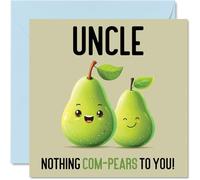 Birthday Cards for Uncle - Nothing Com-Pears - Funny Happy Birthday Card for Uncle from Nephew Niece, 145mm Joke Greeting Cards Men Him