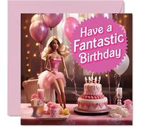 Birthday Cards for Women - Fantastic Girl - Happy Birthday Card for Best Friend Sister Mum Auntie Nan Work Colleague Cousin, 145mm Ladies Bday Greeting Cards Her