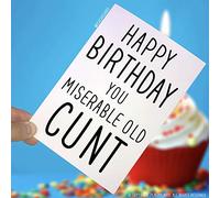 Birthday Cards, Happy Birthday You Cock Hungry Whore, Funny Card Novelty Cards Joke Card Greeting Cards Friends Offensive Birthday Card PC15