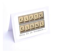 Birthday Cards Scrabble (58th Birthday Card)