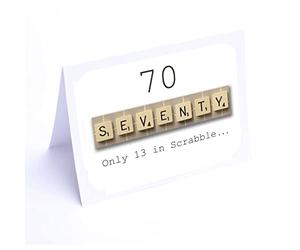 Birthday Cards Scrabble (70th Birthday Card)