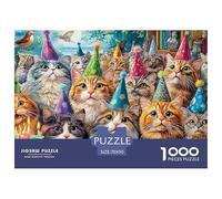 Birthday CatsOverwhelming 1000-Piece Jigsaw Puzzles for Adults A Crusade Through Impossible, Hard, And Difficult Challenging Puzzle Games - The Most Prestigious Gift for Adult And Teenage Conquerors