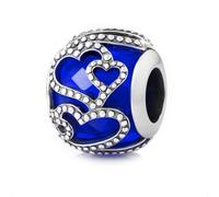 Birthday Celebration Blue Heart Bead for Pandora Charm Bracelets 925 Sterling Silver Birthstone March September December Her Girls Women - Happy Birthday Gift Box