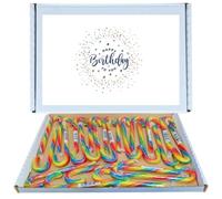 Birthday Celebration Sweet Box | Bonds Rainbow Candy Canes 24 Pack Gift Box Individually Wrapped |Happy Birthday Packaging, Gift for All Ages