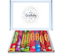 Birthday Celebration Sweet Box | Mixed Chew Bars Variety Pack 24 Pack Box Includes 4 Each of Drumstick, Vimto, Refreshers Original, Strawberry, Cherry Cola & Sour Apple