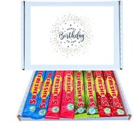 Birthday Celebration Sweet Box | Refreshers Chew Bars Mixed Flavours 24 Pack Box of Classic Retro Sweets Includes Cherry Cola, Sour Apple, Original Lemon & Strawberry | For Gifting, Sharing & Parties