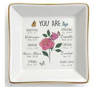 Birthday Christian Gift for Women, You Are Bible Verse Ceramic Trinket Dish
