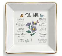Birthday Christian Gift for Women, You Are Bible Verse Ceramic Trinket Dish