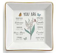Birthday Christian Gift for Women, You Are Bible Verse Ceramic Trinket Dish