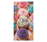Birthday Cupcakes Beach Towels Extra Large, Quick Dry Absorbent Multipurpose, Oversized Beach Towel, Sand Free Foldable Lightweight, Travel Towel, For Beach Pool Camping Travel Vacation, 63x31.5 in