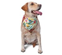 Birthday Cupcakes Dog Bandana Pet Scarf Accessories for Small Medium Dogs Cats Photo Prop, Triangle Pet Bandanas Adjustable Puppy Bib Washable Dog Kerchief Puppy Neckerchief