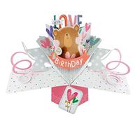 Birthday Cute Bear Pop-Up Greeting Card Original Second Nature 3D Pop Up Cards