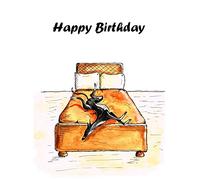 Birthday Day Card Greyhound Whippet Lurcher Italian Dog Gift