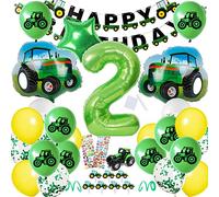 Birthday Decoration 2 Years Boy, Tractor Decoration, Balloon Children's Birthday, Foil Balloon for Birthday Decoration, Baby Shower Boys
