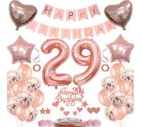 birthday decoration woman Rose Gold 29th Birthday Woman Cake Topper Gift