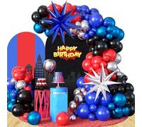 Birthday Decorations Spider Balloons Happy Birthday Balloon Garland Set Decoration for Spider Party Decor