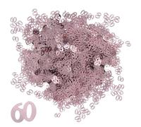 Birthday Decorative Confetti, 60th Anniversary Confetti, 60 Birthday, Rose Gold 60g, Metallic Sequins Table Scatter Sprinkles, for Table Decorations, Gift Bags, Cake Stands