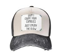 Birthday,Don't Count Your Candles just Enjoy The Glow Baseball Cap Cute Golf Cap Hat Girl Men's