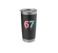 Birthday Drip Number 67, 67th Birthday Sprinkles Stainless Steel Insulated Tumbler