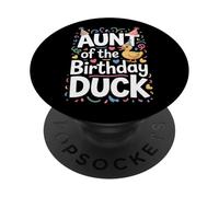 Birthday Duck Auntie Family Bash Cute Animal Lover PopSockets Adhesive PopGrip