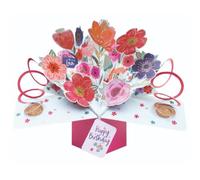 Birthday Flowers Pop-Up Greeting Card Original Second Nature 3D Pop Up Cards