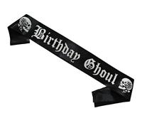 Birthday Ghoul Sash, Gothic Birthday Sash, Halloween HBD Girl Accessories, Goth, Spooky, Emo Bday Decorations