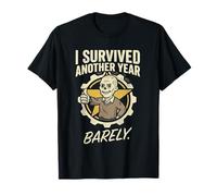 Birthday Ghoul Shirt I Survived Another Year Barely Skeleton T-Shirt